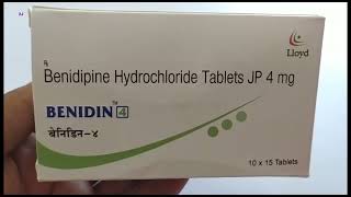 BENIDIN 4 Tablet  Benidipine Hydrochloride Tablets JP 4 mg  BENIDIN 4mg Tablet Uses Side effects [upl. by Eidda]