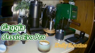 Gaggia Classic Evo Pro amp Niche Zero I Daily Routine [upl. by Cole]