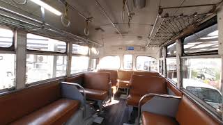 九州自動車歴史館 ボンネットバス  Isuzu BXD20 bonnet bus at the Yufuin Retro Motor Museum in Oita Japan [upl. by Nikolos]