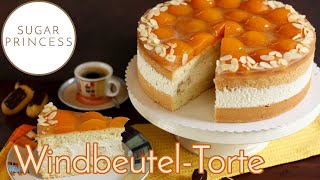 Super schnelle einfache WindbeutelTorte mit Aprikosen  Ostertorte  Rezept von Sugarprincess [upl. by Komarek770]