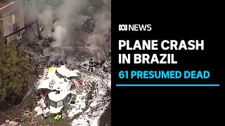 61 believed dead after a plane crash in Brazil  ABC News [upl. by Ajnin]