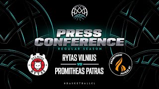 Rytas Vilnius v Promitheas Patras  Press Conference  Basketball Champions League 202324 [upl. by Buatti952]