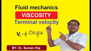 Fluid mechanics ll viscosity Terminal velocity [upl. by Ttereve]