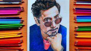 Drawing Robert Downey Jr  Time lapseArtistic Sparsh [upl. by Schoenfelder]