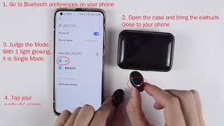 Genkent TWS Bluetooth Earbuds How to distinguish and switch between singe mode and twin mode🎧🎶🎧 [upl. by Adel844]