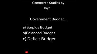 Government BudgetSurplus Balanced Budget amp Deficit Budget [upl. by Ragnar]