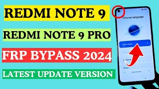 Redmi note 9  pro frp bypass 2024 latest update version 125 Miui version note9frp note9profrp [upl. by Balcke327]