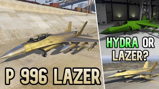 Gta 5 P996 Lazer Customization amp Review  Lazer vs Hydra Gta Online [upl. by Entruoc145]