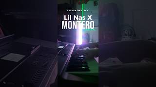 Montero  Lil Nas X  WAIT FOR THE LYRICS 👀😲 piano pianomusic pianocover [upl. by Gad]