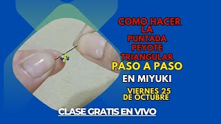 TUTORIAL PEYOTE TRIANGULAR APRENDE FÁCIL PASO A PASO [upl. by Goldin137]