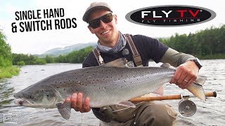 FLY TV  Salmon Fishing with Single Hand and Switch Rods German Subtitles [upl. by Eesac]