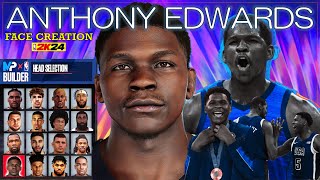 THE BEST Anthony Edwards NBA 2K24 Face Creation [upl. by Mady]