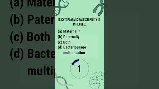 NEET Exam Prep Inherited Cytoplasmic Male Sterility MCQs  YouTube Shorts [upl. by Anos]