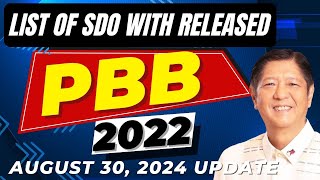 LIST OF SDO WITH RELEASED PBB 2022 AUGUST 30 2024 [upl. by Annawot]