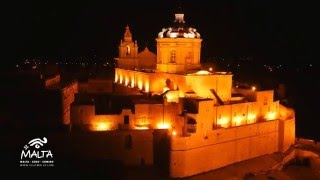 Nighttime Views of Malta from the Air [upl. by Attenrev]