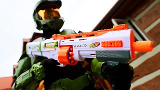 NERF GUN WAR  HALO BATTLE [upl. by Gnurt]