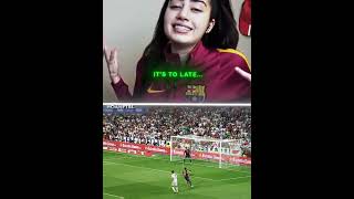 Barcelona girl reactsto to Ronaldos skills 🥶football realmadrid cristianoronaldo fypシ゚viral [upl. by Eirahcaz]