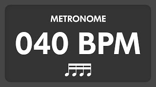 40 BPM  Metronome  16th Notes [upl. by Leuname]