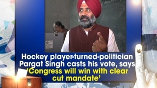 Pargat Singh casts his vote says ‘Congress will win with clear cut mandate’ [upl. by Atirres]