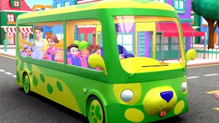 Wheels On The Bus Red Bus Song and Rhymes for Children [upl. by Genet]