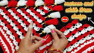 gate parda very beautiful new toran designs jhalar ki design woolen doorhanging crochet toran [upl. by Toddy]