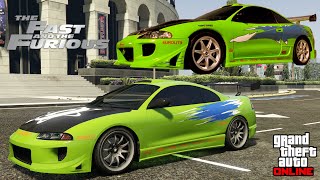 GTA 5  FampF 1 Movie Build  Brians Mitsubishi Eclipse  Penumbra FF Customization [upl. by Ardelis]