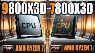 9800X3D vs 7800X3D Benchmarks  Gaming Benchmarks  Applications Tests [upl. by Perrine]