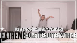 NEW MESSY TO MINIMAL 2024  DECLUTTERING MY CLOTHES  EXTREME Clean declutter  minimize with me [upl. by Notsag570]