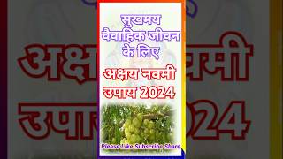 Akshaya Navami Upay 2024 Sukhmay vaivahik Jivan ke liye upay [upl. by Gavrah]