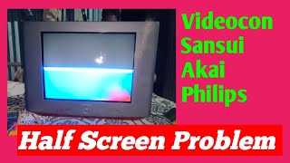 videocon slim tv Half Screen problem  HALF DISPLAY in videocon TV [upl. by Evelinn]