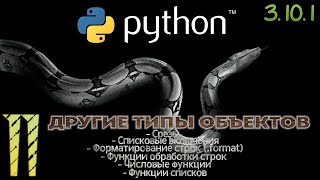 11 Python 3101 ДРУГИЕ ТИПЫ ОБЪЕКТОВ 1 Python Обучение [upl. by Oirelav]