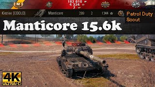 Manticore video in Ultra HD 4K🔝 15631 assist 299 dmg 2 kills 1344 e 🔝 World of Tanks ✔️ [upl. by Kopans]