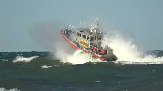 Massive Waves Send US Coast Guard Boat Airborne [upl. by Amado]