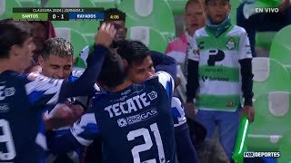 SE ADELANTA RAYADOS 🔥  Santos 01 Monterrey  FOX Liga MX  Jornada 2 [upl. by Ahcsim]