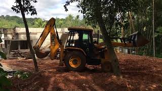 jcb 3dx transporting soil for levelling land and avoiding mud [upl. by Gerhard]