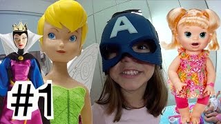 1 Menina Capitão América abre Tinker Bell Sininho Peppa Pig Baby Alive Rainha Má bonecas Toys Kids [upl. by Hertzfeld547]