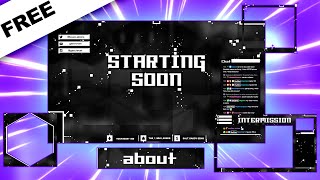 How to Make a FULL Twitch OVERLAY Pack for FREE With Template [upl. by Ardnassela285]