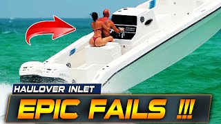 WORST BOAT FAILS AT HAULOVER INLET  BOAT ZONE [upl. by Annod871]