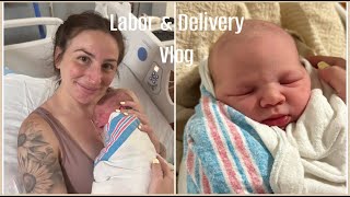 LABOR amp DELIVERY VLOG  unmedicated positive birth of our second daughter [upl. by Zined]