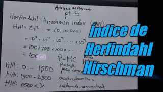 Analisis de Mercado pt 5  Indice de Herfindahl [upl. by Okiman]