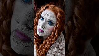 Porcelain Doll makeup transition 🤍 Army Dreamers  Kate Bush [upl. by Ylreveb651]