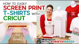 How to Screen Print a Shirt with Cricut  Full Process from Start to Finish [upl. by Harv521]