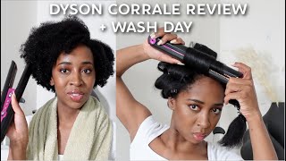 Best Deep Conditioning Wash Day  Dyson Corrale Straightener Review  Honest opinion [upl. by Nylirrej]