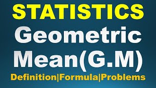 Geometric MeanGMStatisticsMalayalam [upl. by Schnell]