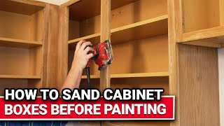 How To Sand Cabinet Boxes Before Painting  Ace Hardware [upl. by Ecirpak428]