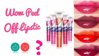 Wow Peel Off Lipstic Buy Flipkart September 2018 Review [upl. by Ahseinet556]