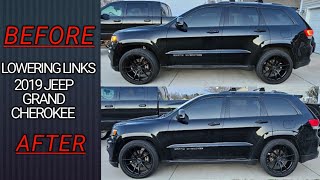 INSTALLING LOWERING LINKS ON 2019 JEEP GRAND CHEROKEE [upl. by Nivahb725]