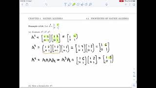 Linear Algebra 433  Powers of a Square Matrix [upl. by Seebeck]