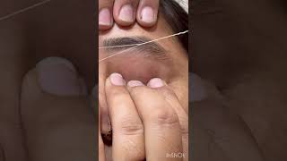 Eyebrow threading eyebrow shape eyebrow threading tutorial [upl. by Clemen122]