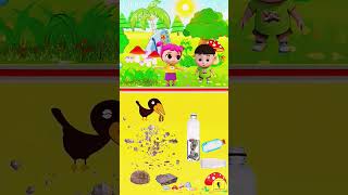 পাথর ফেলে কাকের জলপান  Bangla cartoon Mojar golpo shorts gadgets [upl. by Airot975]